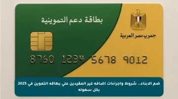 ضم الأبناء.. شروط وإجراءات إضافة غير المقيدين على بطاقة التموين في 2025 بكل سهولة